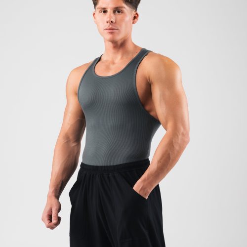 Zero Ribbed Tanks Astro Grey 2